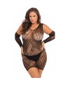 Robe avec mitaines grande taille - REN7085XBLK