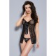 Babydoll et string noir - ML60092BLK