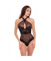 Body dentelle et résille noir - REN50018-BLK