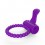 Anneau violet vibrant silicone avec langue picot - COR-018PUR
