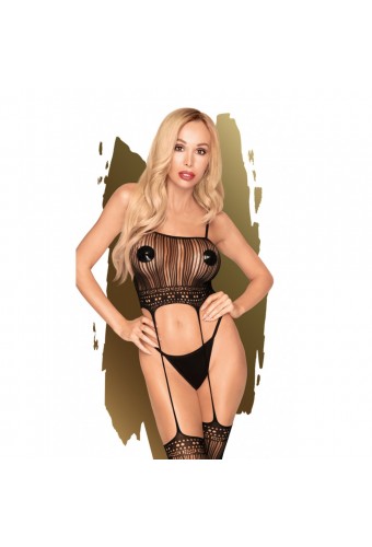 Bodystocking Noir Sex dealer - PH0034BLK