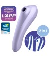 Vibromasseur et stimulateur de clitoris violet connecté Dual Pleasure Satisfyer - CC5972590201