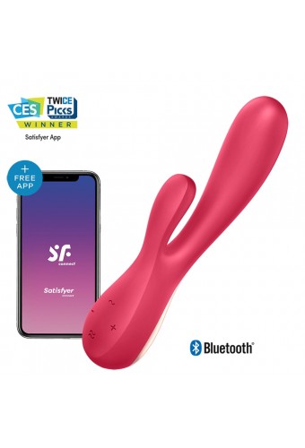 Vibromasseur rabbit rouge connecté Mono Flex Satisfyer - CC5972440050