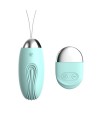 Oeuf vibrant rainuré turquoise USB avec télécommande - TOD-008TUR