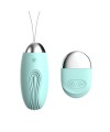 Oeuf vibrant rainuré turquoise USB avec télécommande - TOD-008TUR