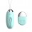 Oeuf vibrant rainuré turquoise USB avec télécommande - TOD-008TUR