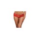 Panty taille basse, ouvert, fronces au dos