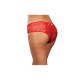 Panty taille basse, ouvert, fronces au dos