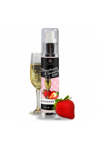 Huile de massage fraise vin pétillant 50 ml - SP6837