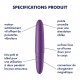 Vibromasseur violet USB Ultra Power Bullet 6 Satisfyer - CC597740