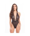 Bodystring noir en dentelle - REN50022-BLK