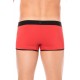 Mini-Pants rouge échancré avec zip - LM2003-68RED