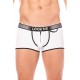 Mini-Pants blanc échancré avec zip - LM2003-68WHT