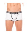 Mini-Pants blanc échancré avec zip - LM2003-68WHT