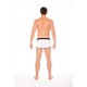 Mini-Pants blanc échancré avec zip - LM2003-68WHT