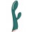 Vibromasseur vert avec stimulateur de clitoris LRIS USB - LRISGREEN