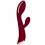 Vibromasseur rouge avec stimulateur de clitoris LRIS USB - LRISRED