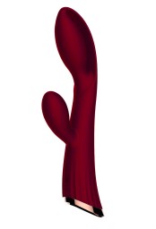 Vibromasseur rouge avec stimulateur de clitoris LRIS USB - LRISRED