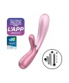 Vibromasseur rabbit rose chauffant USB connecté Hot Lover Satisfyer - CC597747