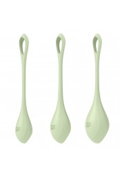 Set de 3 boules de geisha vert pastel Yoni Power 2 Satisfyer - CC597752