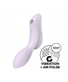 2 en 1 Vibromasseur et stimulateur de clitoris USB violet Curvy Trinity 2 Satisfyer - CC597788