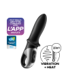 Vibromasseur noir USB, chauffant et connecté Hot Passion Satisfyer - CC597790