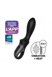 Vibromasseur noir USB, chauffant et connecté Heat Climax Satisfyer - CC597789