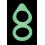 Double cockring vert fluorescent en silicone - WS-NV508