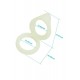Double cockring vert fluorescent en silicone - WS-NV508B