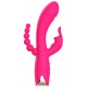 Vibromasseur triple stimulations très puissant rose USB - WS-NV062PNK