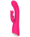 Vibromasseur rabbit rose chauffant avec fonction va-et-vient, USB - WS-NV040