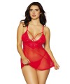 Nuisette et string rouge - DG12701RED