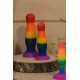 Plug anal ventouse multicouleur taille S - A-005-RAI-S