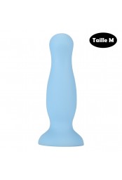 Plug anal ventouse bleu pastel taille M - A-001-M-BLU