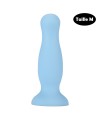 Plug anal ventouse bleu pastel taille M - A-001-M-BLU