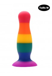 Plug anal ventouse multicouleur taille M - A-005-RAI-M