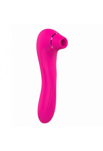 Vibromasseur 10 modes  et stimulateur à succion rose 10 programmes USB - BOZ-047PNK