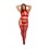 Ensemble résille grande taille, rouge 3 pièces - DG0375XRED