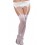 Bas fins grande taille nylon blancs jarretières dentelle - DG0002XWHT