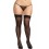 Bas nylon noirs coutures grande taille pour jarretelles - DG0007XBLK
