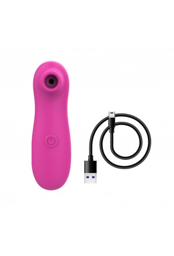 Stimulateur de clitoris par vibrations sur membrane rechargeable USB rose 10 Vitesses De Voyage - ZK003CPNK