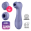 Stimulateur de clitoris 2 embouts Connecté avec technologie Liquid air Pro 2 Generation 3 violet USB Satisfyer - CC597815