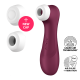 Stimulateur de clitoris 2 embouts avec techonologie Liquid Air Pro 2 Generation 3 rouge USB Satisfyer - CC597814