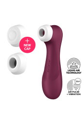 Stimulateur de clitoris 2 embouts avec techonologie Liquid Air Pro 2 Generation 3 rouge USB Satisfyer - CC597814