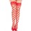 Bas autofixants filet grande taille fils rouges en losange - MH45437XRED
