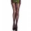 Collant nylon noir résille fleurie