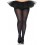 Collant grande taille fantaisie opaque noir - MH747XBLK