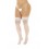 Bas en nylon sexy blanc, grande taille, autofixant - MAL1108XWHT