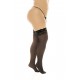 Bas en nylon sexy noir, grande taille, autofixant - MAL1108XBLK