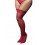 Bas nylon rouges autofixants, grande taille, jarretières dentelle - MAL1094XRD
